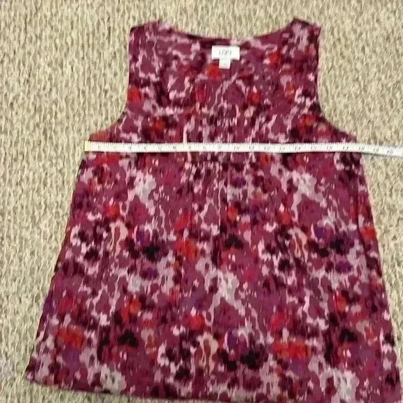 Ann Taylor Loft Sleeveless Tank Purple, Pink & White Women’s Size M 100% Cotton - Picture 6 of 13